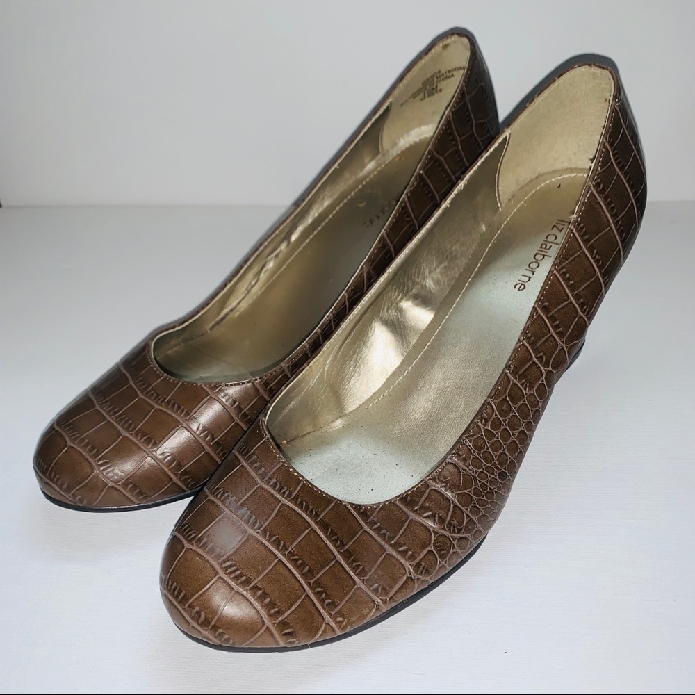 Liz Claiborne 3” wedges 10M Brown